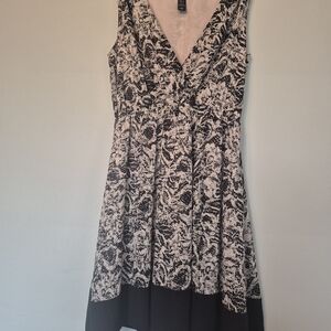 Black and White Snake Print Dress